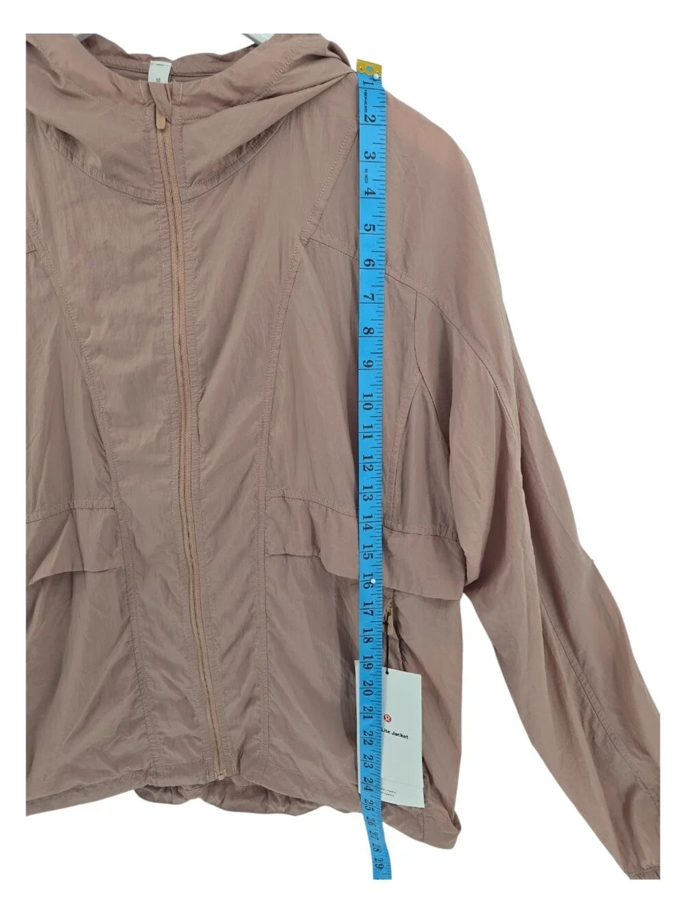 Lululemon Hood Lite Jacket NWT Size 10 Dusty Rose Packable into Belt Bag